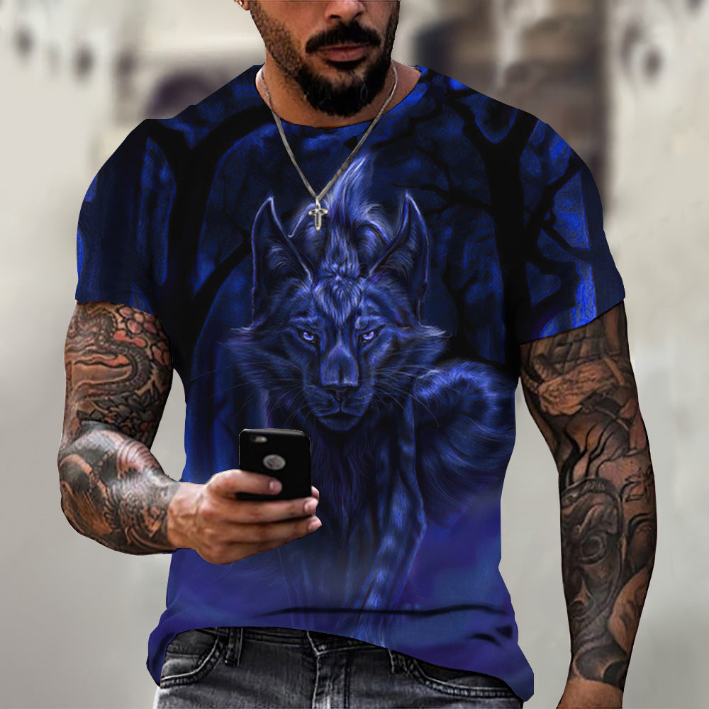 Animal Beast Lion 3D Printed Summer Men's T-shirt