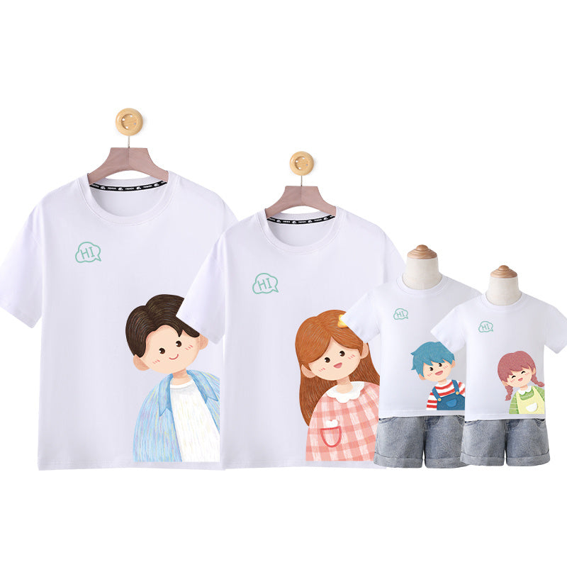 A Three Or Four Cotton Short Sleeve T-shirt Cartoon