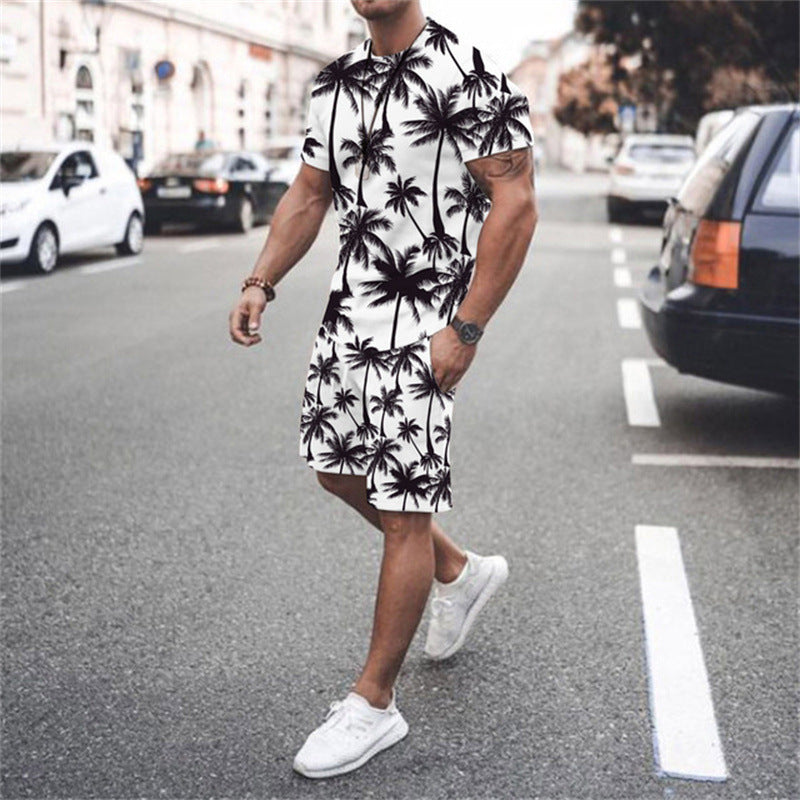 3D Digital Printing Men's Casual Two-piece Set