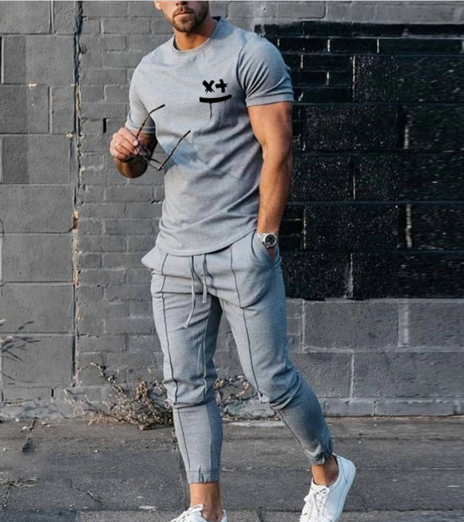 Men's Short-sleeved T-shirt Sports Suit