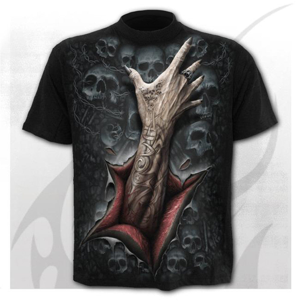 Trendy Horror Skull Short Sleeve T-shirt