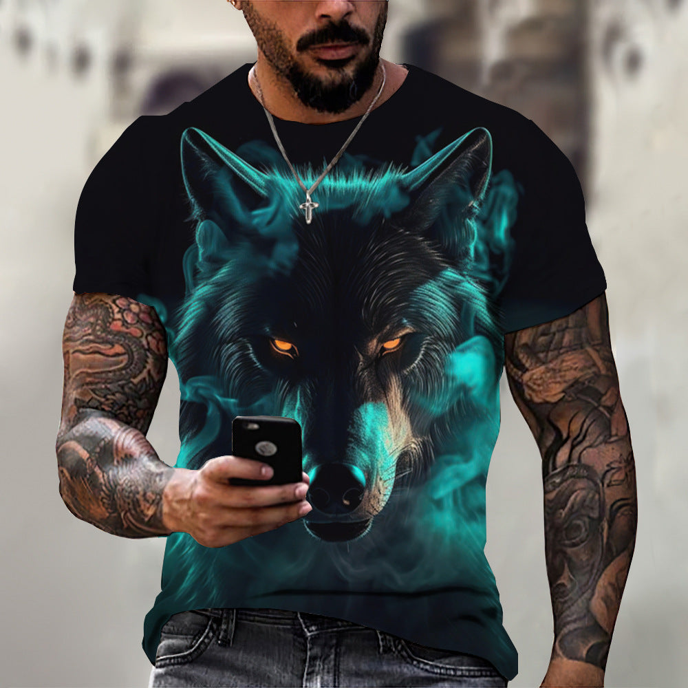 Animal Beast Lion 3D Printed Summer Men's T-shirt