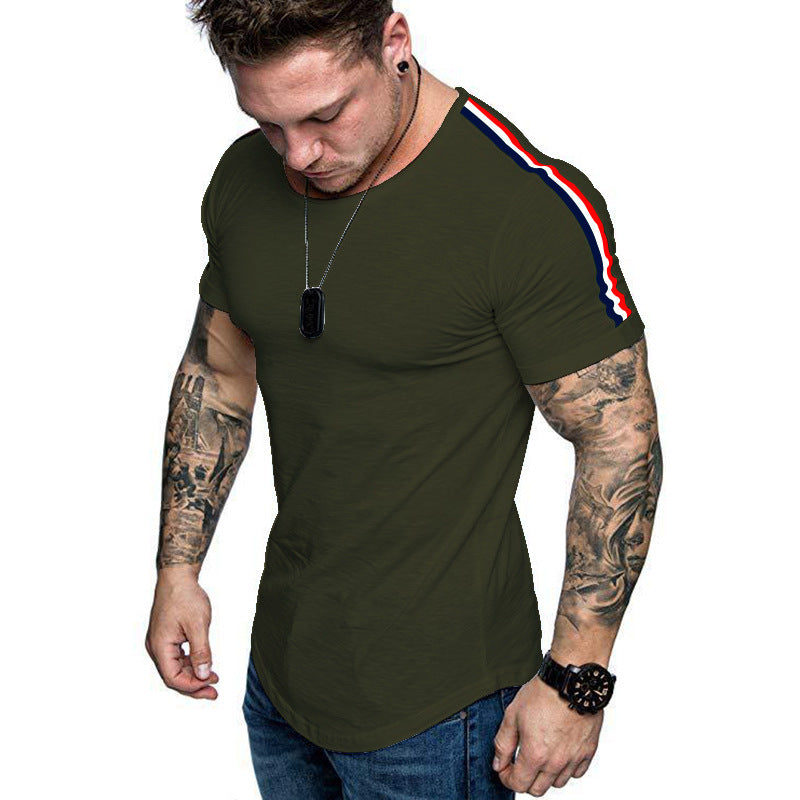 Shoulder stitching design T-shirt