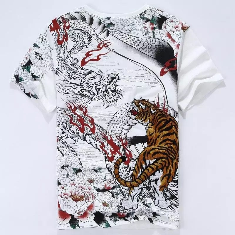 Embroidered tiger short sleeve