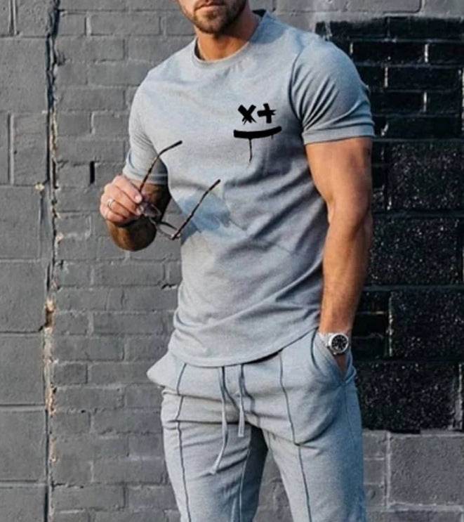 Men's Short-sleeved T-shirt Sports Suit