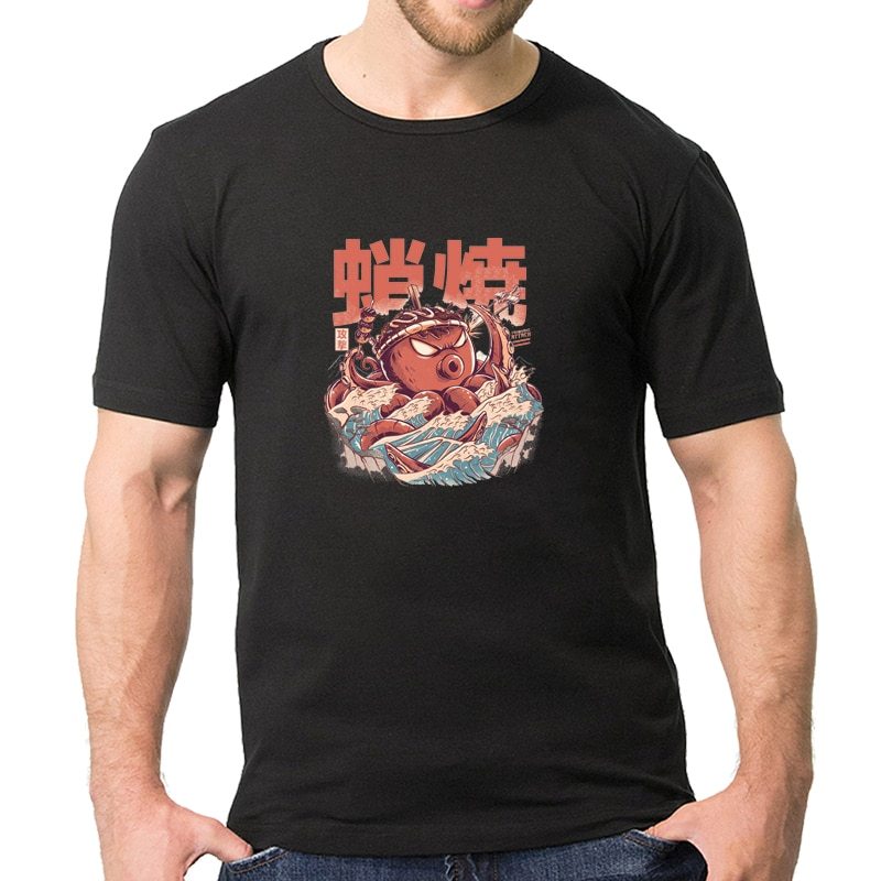 Grilled squid short sleeve men's T-shirt