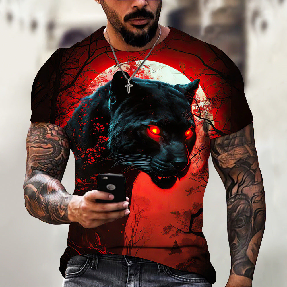 Animal Beast Lion 3D Printed Summer Men's T-shirt