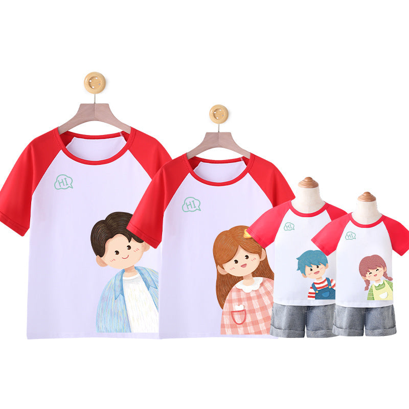 A Three Or Four Cotton Short Sleeve T-shirt Cartoon