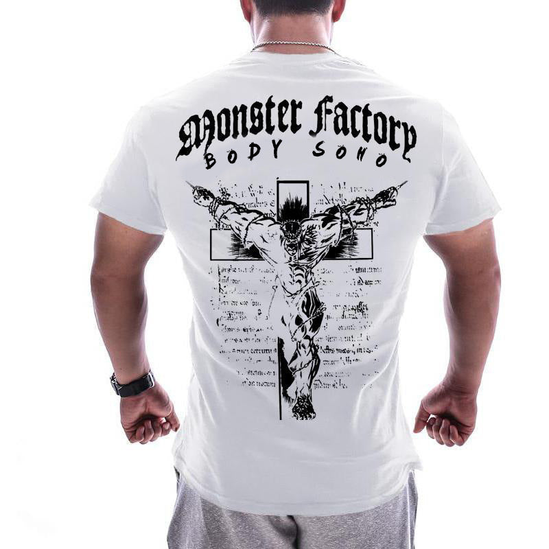 Muscle Brothers Fitness Sports T-Shirt Men's Loose New