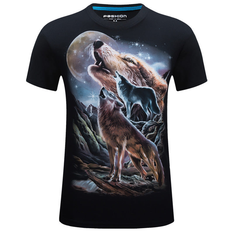 Cool Wolf 3D Design Tshirt