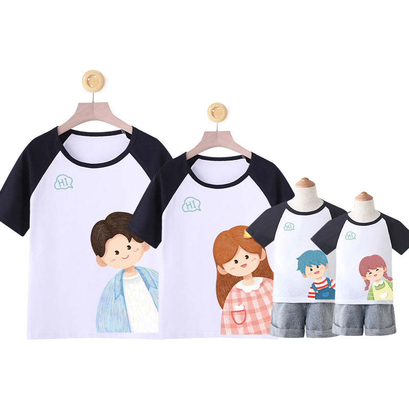 A Three Or Four Cotton Short Sleeve T-shirt Cartoon