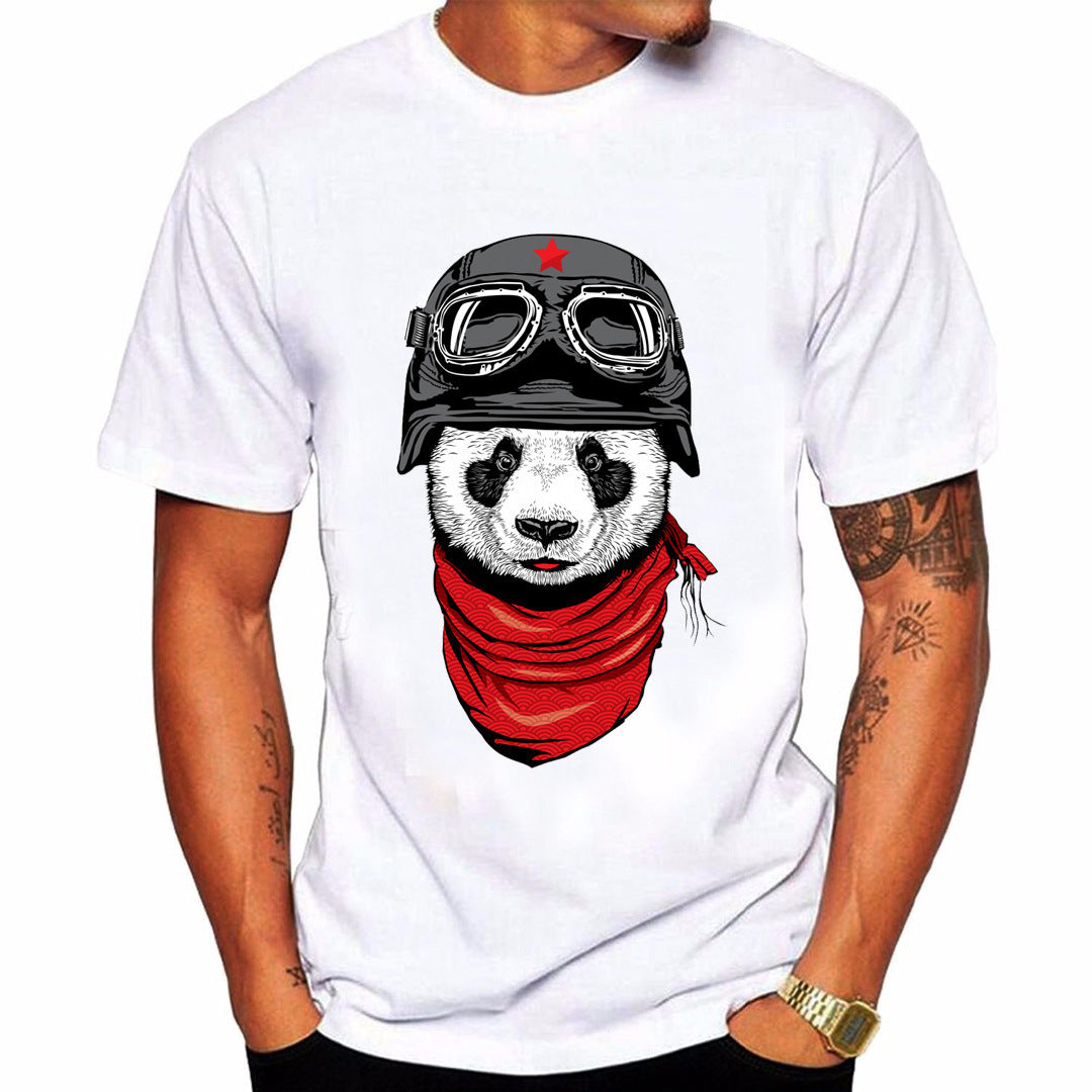 Hot sale panda short sleeve printed T-shirt