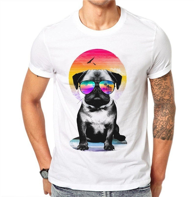 Pug print men's T-shirt