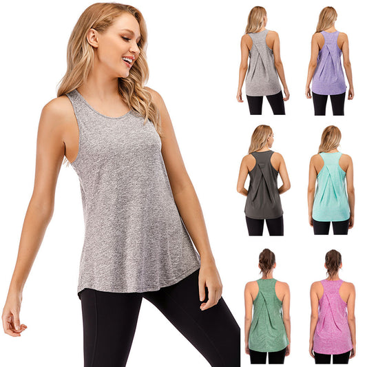 Exercise Yoga Clothes Blouse Running Quick-drying Loose Yoga Vest