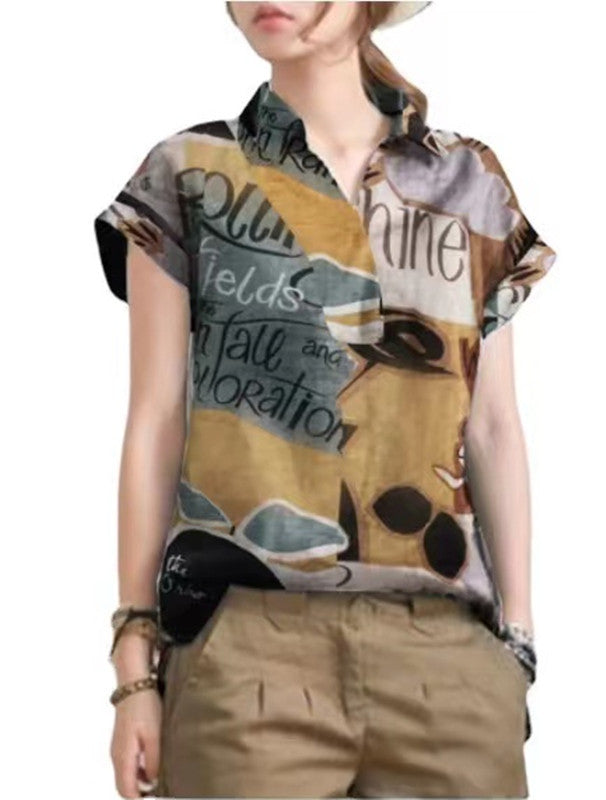 Women's Printed Short Sleeve Casual Fashion