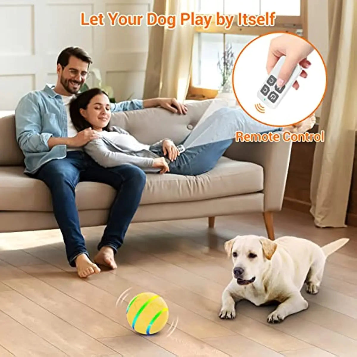 Interactive Remote-Control Dog Ball - The Ultimate Playmate for Your Dog!