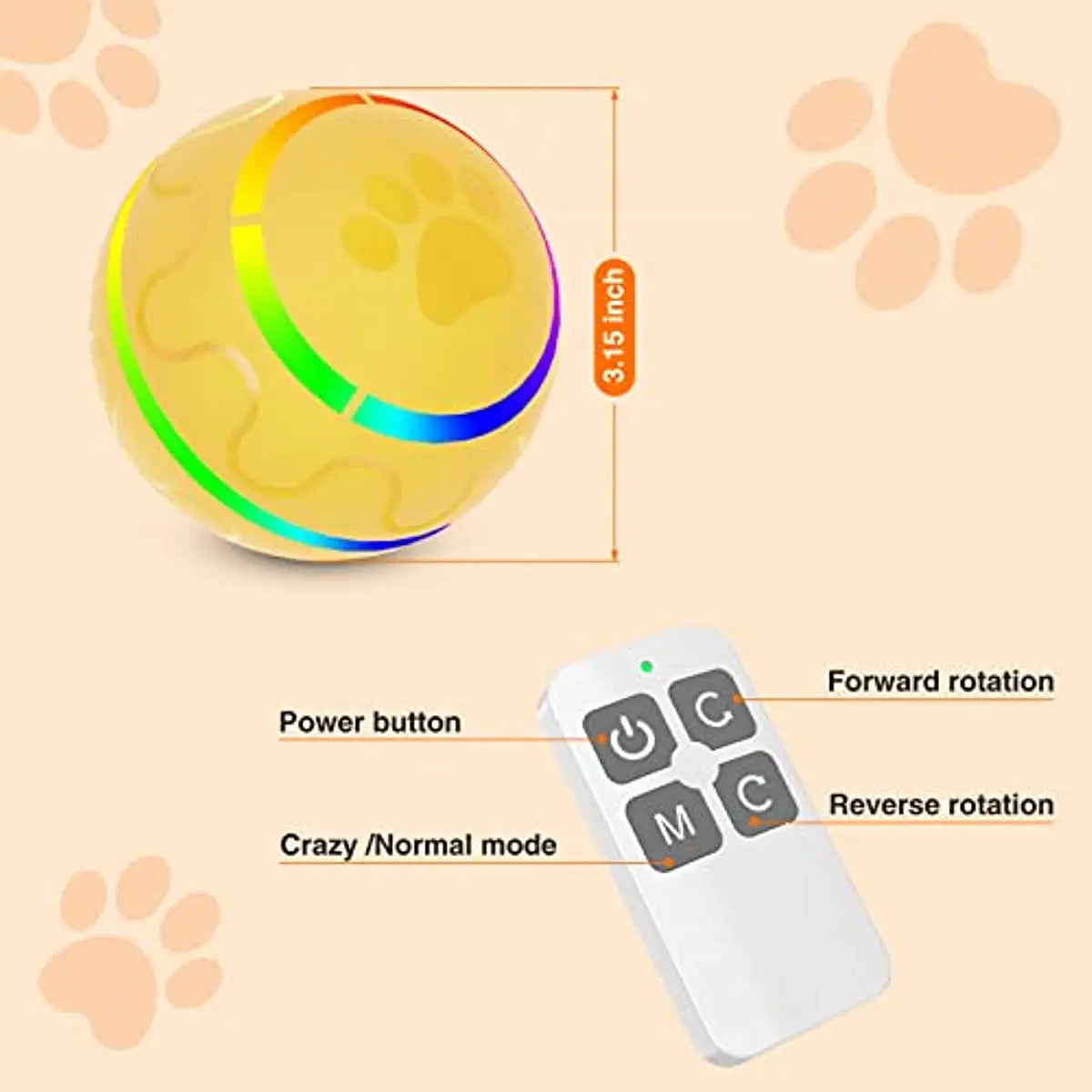 Interactive Remote-Control Dog Ball - The Ultimate Playmate for Your Dog!