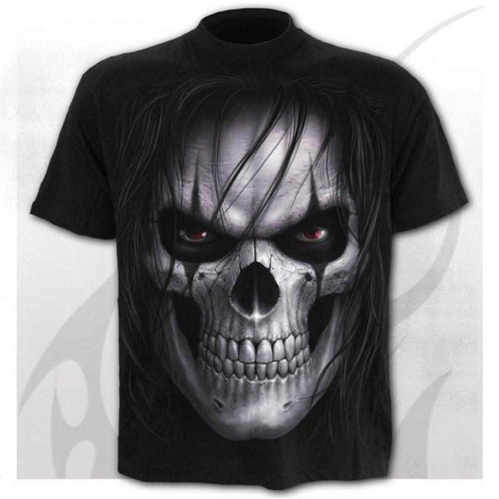 Trendy Horror Skull Short Sleeve T-shirt