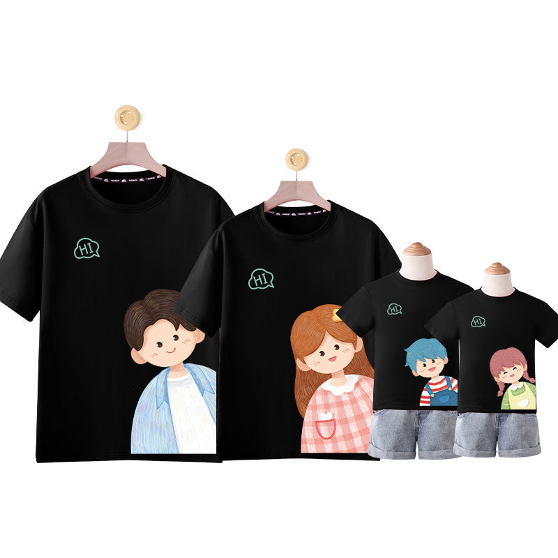 A Three Or Four Cotton Short Sleeve T-shirt Cartoon