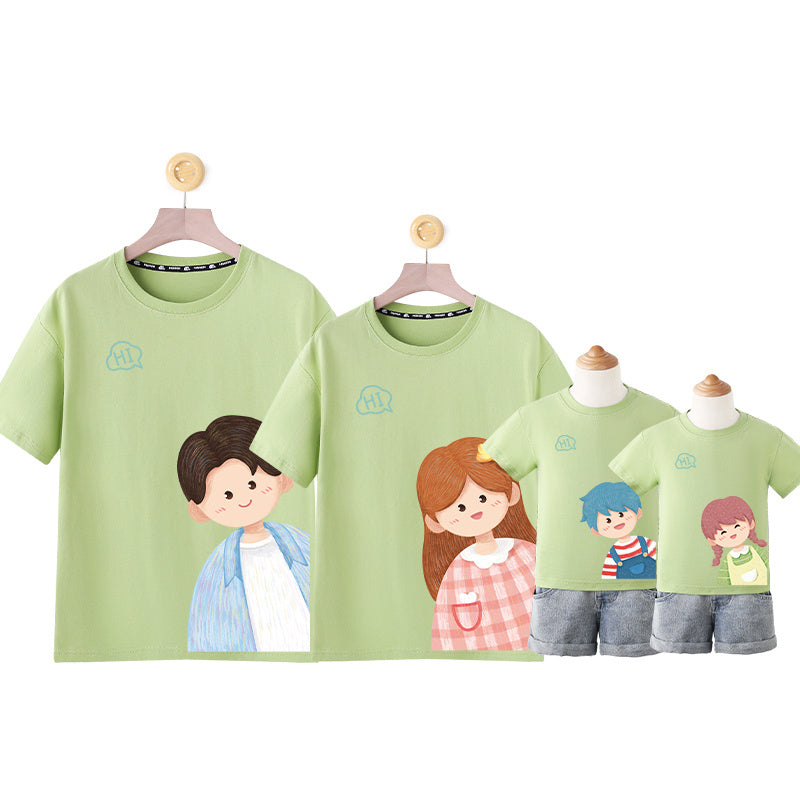 A Three Or Four Cotton Short Sleeve T-shirt Cartoon