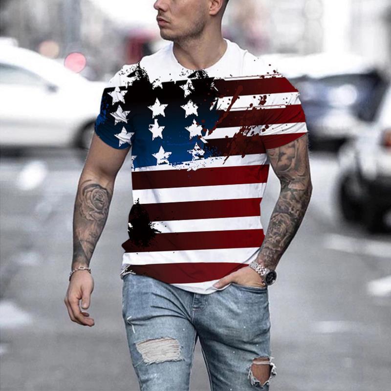 New Men's Printed 3D T-shirt Short Sleeve