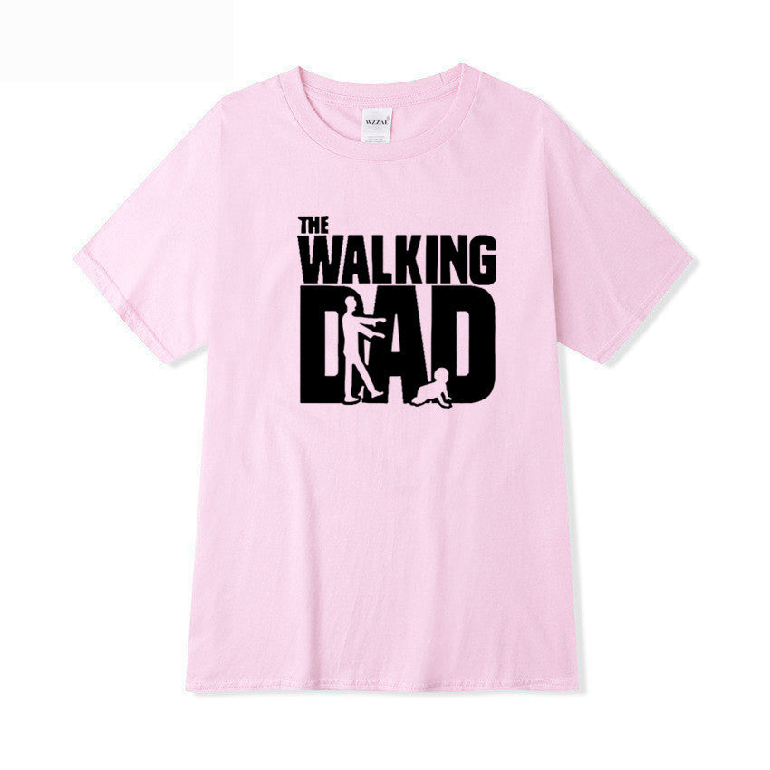 The Walking Dad Letter Print T-shirt